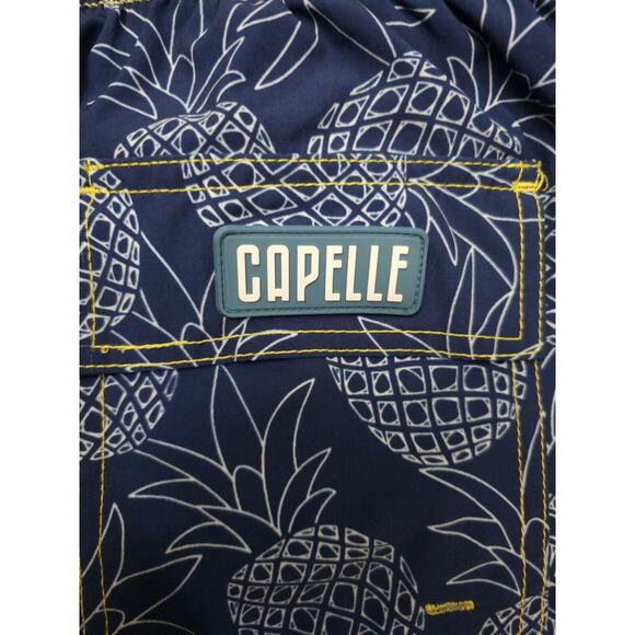 Capelle Miami Swim Trunks Mens Pineapple Compression Lined Blue NOWT - Picture 4 of 6